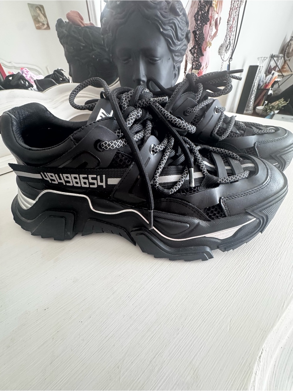 Sneakers Steve Madden Power Chunky Platform Shoes - Black - Size US 8M